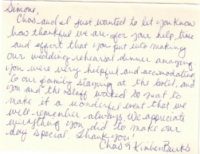 Event Planner Thank You Note